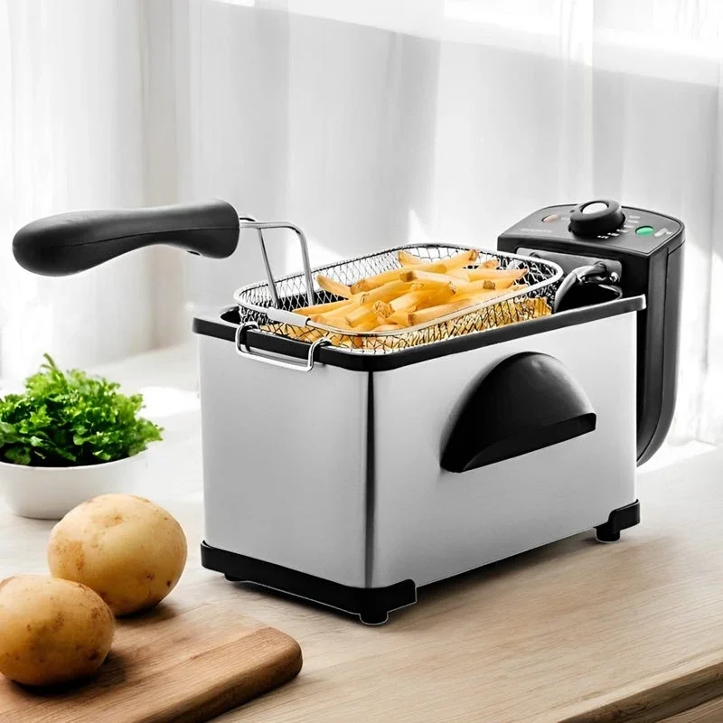 Elektrische Fritteuse 2L mit verstellbarer Temperaturregelung