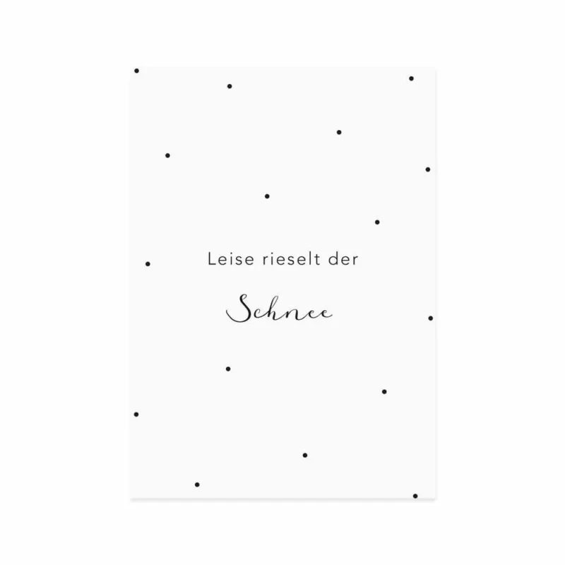 Eulenschnitt - Postkarte Leise Rieselt der Schnee