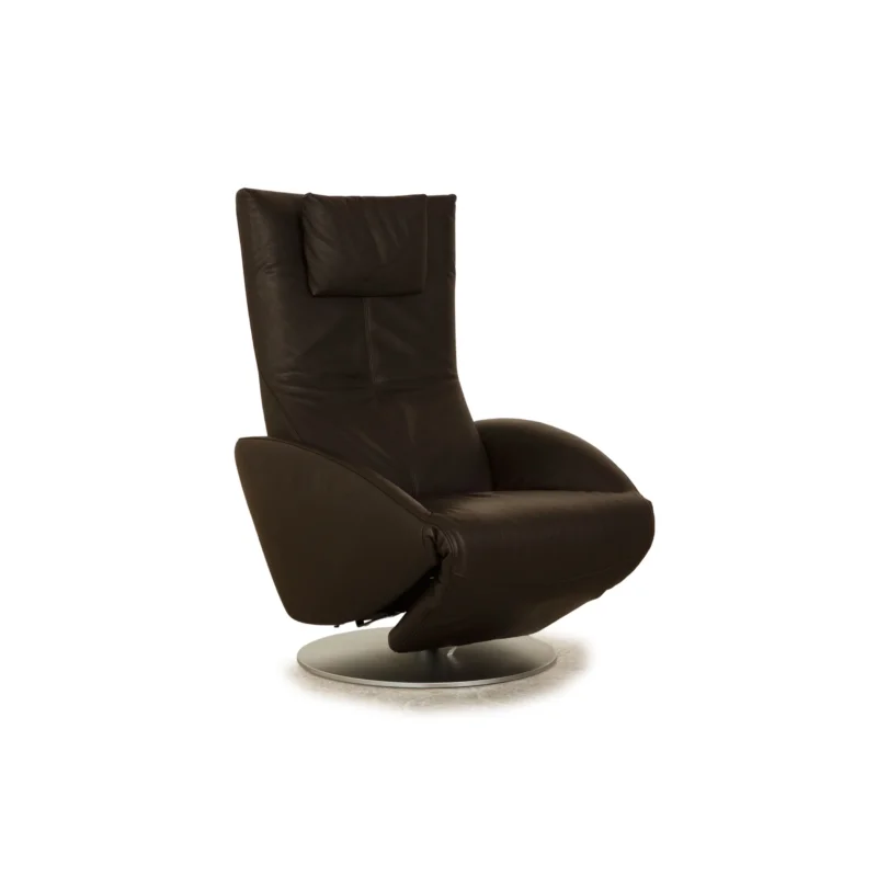 FSM Mate Leder Sessel Dunkelbraun elektrische Funktion Akku