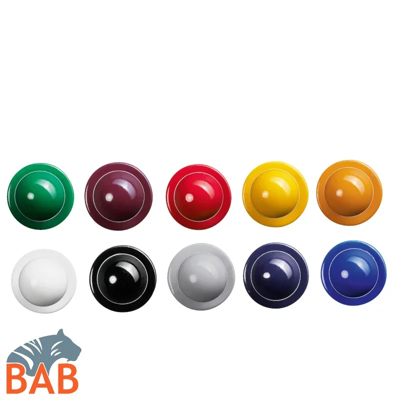 Greif 5900- Kugelknöpfe, farbig, uni, 12er Pack