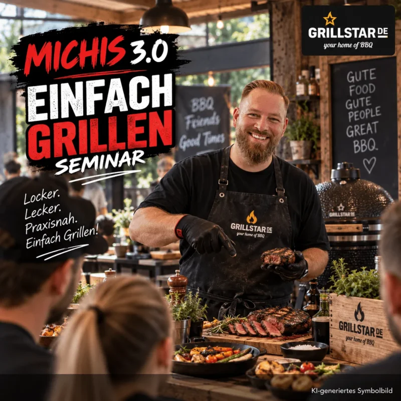 Grillstar Michis 3.0 "Einfach Grillen" Seminar 2027 - Grillstar.deGrillstar Michis 3.0 "Einfach Grillen" Seminar 2027GrillstarGrillstar.de