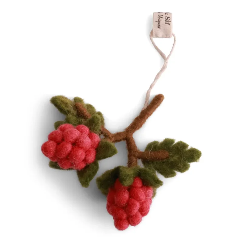 Gry & Sif Himbeer-Ornament aus Filz