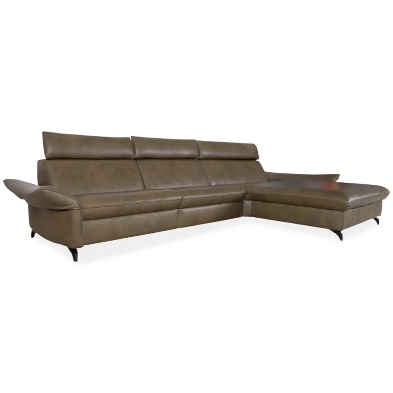 Himolla Velden 8372 Leder Ecksofa Grün manuelle Funktion Sofa Couch