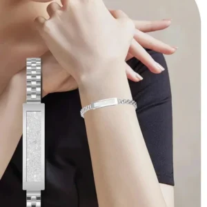 Smartes Fitness-Armband für Damen im Kettenstil mit Herzfrequenz-, Schlaf- und Aktivitätsüberwachung