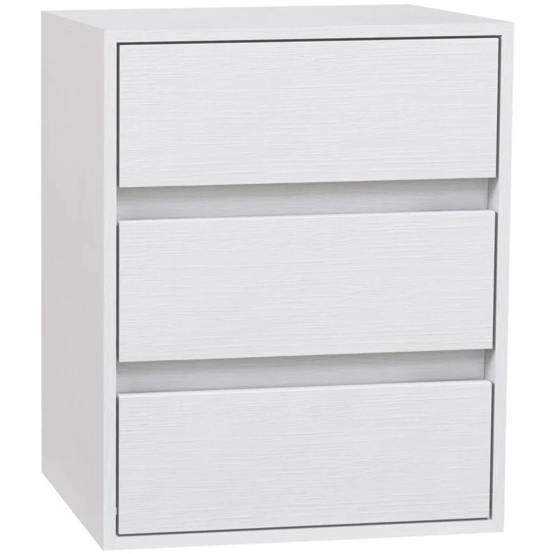 easycomfort easycomfort cassettiera 3 cassetti moderna in legno bianco 40x30x50 5 cm