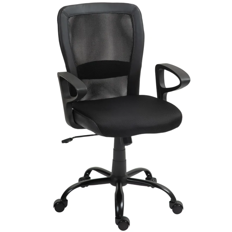 easycomfort easycomfort sedia da ufficio con altezza regolabile e tessuto a rete seduta girevole e inclinazione nero