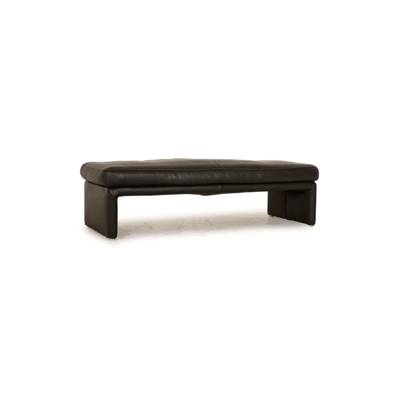 Koinor Raoul Leder Hocker Anthrazit Ottomane