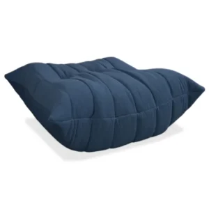 Ligne Roset Togo Stoff Hocker Blau Petrol Neubezug
