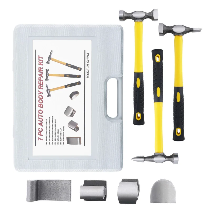 Neu Karosserie Ausbeulwerkzeug Satz Ausbeul-Hammer Ausbeulhammer Set 7-tlg