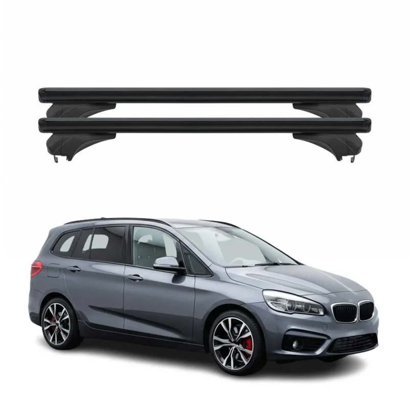 Menabo Dachträger für BMW 2er F46 Gran Tourer 2014-2021 Aluminium Schwarz 2 tlg