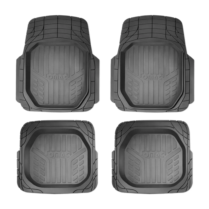Fußmatten Gummimatten 3D Passform für Mitsubishi Pajero Universal Schwarz 4tlg