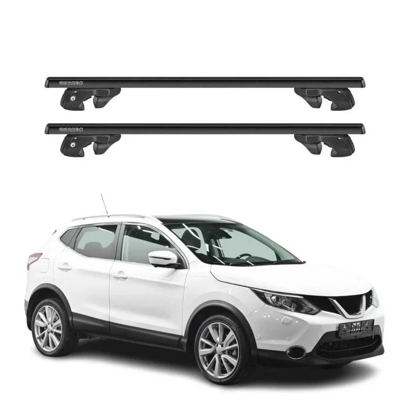 Dachträger Grundtäger für Nissan Qashqai J11 2013-2017 Pre-FL Alu TÜV Schwarz 2x
