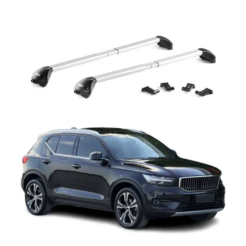 Dachträger Grundtäger für Volvo XC40 2018-2026 100kg Aluminium Silber 2x ABE