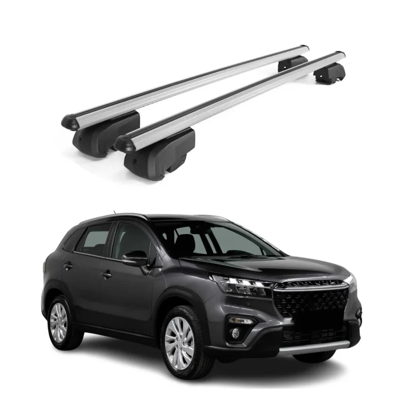 Dachträger Grundträger für Suzuki SX4 S-Cross III 2021-2026 Aluminium Silber 2x