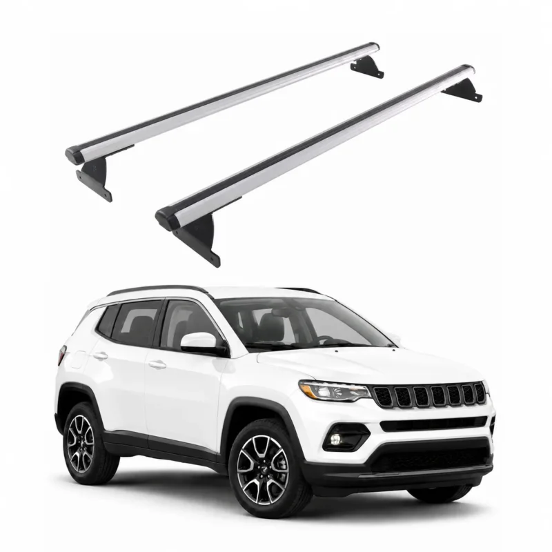 Dachträger Grundtäger für Jeep Compass II 2017-2025 75kg Aluminium Silber 2x