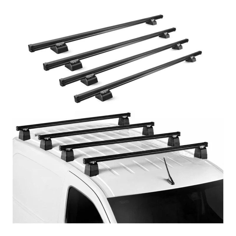 Dachträger für Nissan Interstar X70 2002-2011 H1+H2 4-Träger Stahl Schwarz
