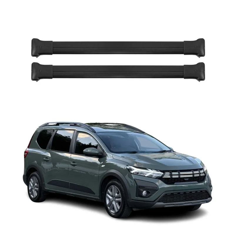 Dachträger Grundtäger für Dacia Jogger 2022-2026 75kg Aluminium Schwarz 2 tlg