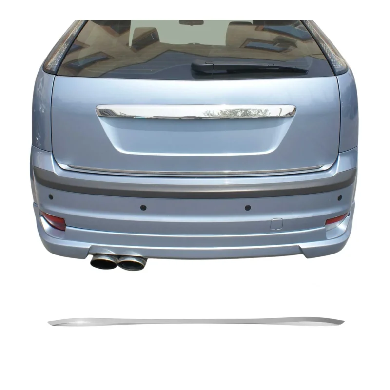 Kofferraumleiste Heckleiste für Ford Focus Schrägheck 2004-2010 Untere Chrom