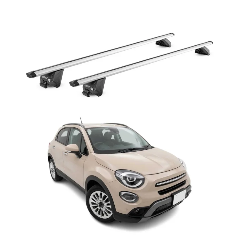Dachträger für Fiat 500X 2015-2026 100kg Aluminium Silber 2x ABE