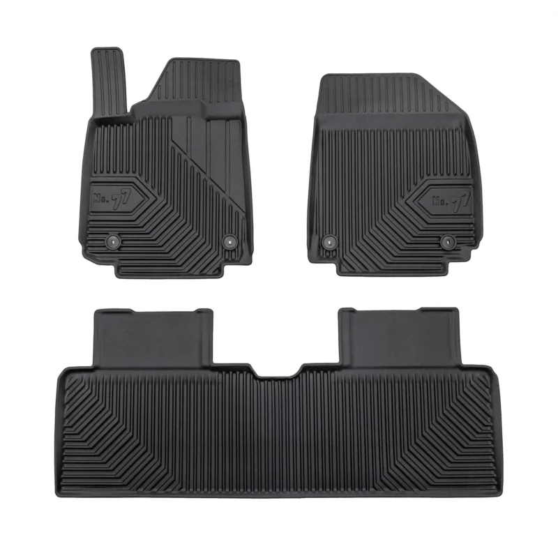 Fußmatten Gummimatten No.77 für Hyundai Ioniq 6 2022-2026 TPE Schwarz 3 tlg