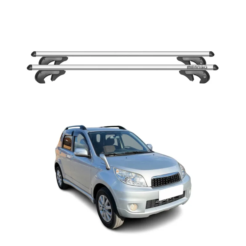 Menabo Dachträger Grundtäger für Toyota Rush 2006-2017 90kg Alu Silber 2 tlg