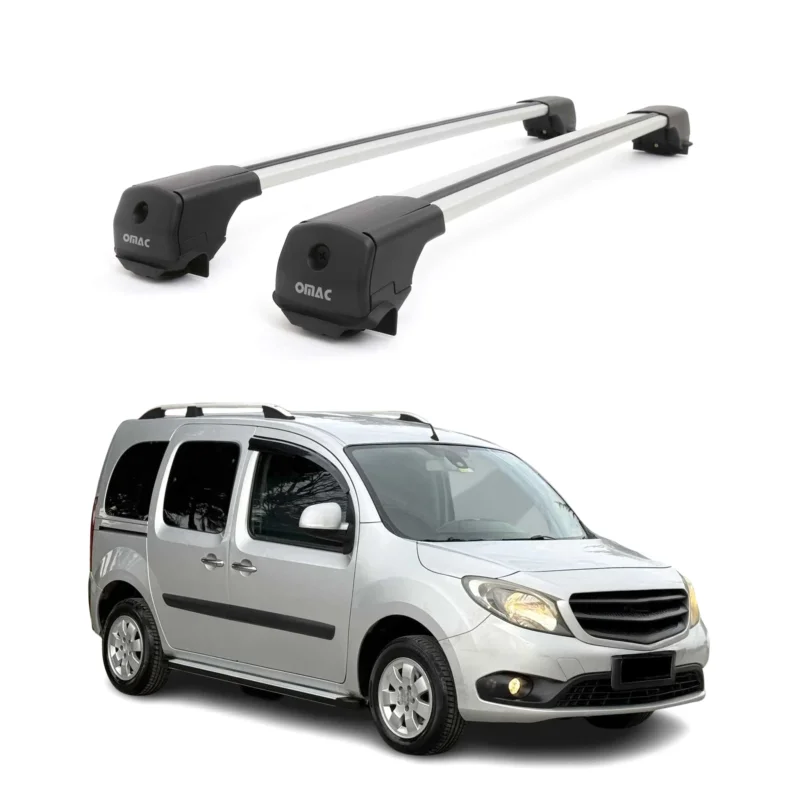 Dachträger Grundträger für Mercedes Citan W415 2012-2021 Aluminium 75kg Grau 2x