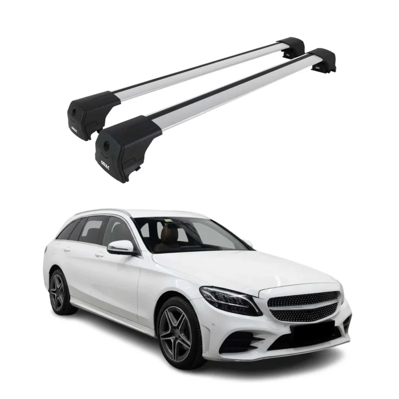 Dachträger Grundtäger für Mercedes C Klasse S205 Kombi 2015-2021 75kg Alu Silber