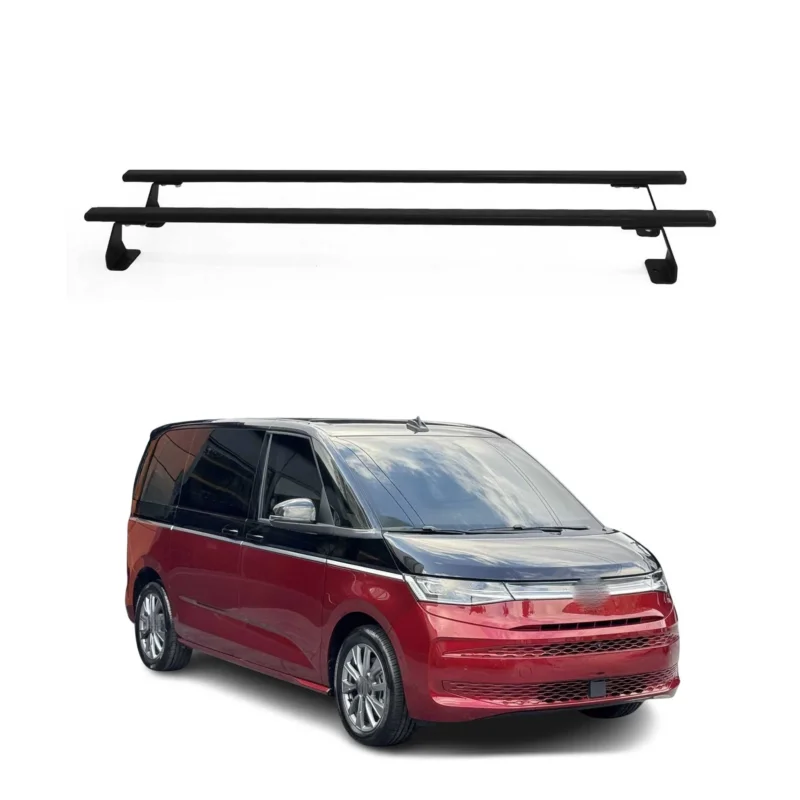 Dachträger Grundtäger für VW Multivan T7 2021-2026 75kg Stahl Schwarz 2 tlg