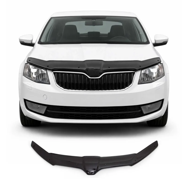 Motorhaube Deflektor Insekten Steinschlagschutz für Skoda Octavia 2012-19 Dunkel