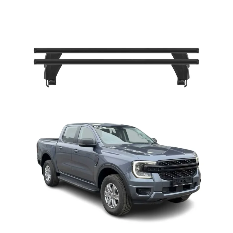 Menabo Dachträger Grundträger für Ford Ranger T6 II 2022-2026 Alu Schwarz 2tlg