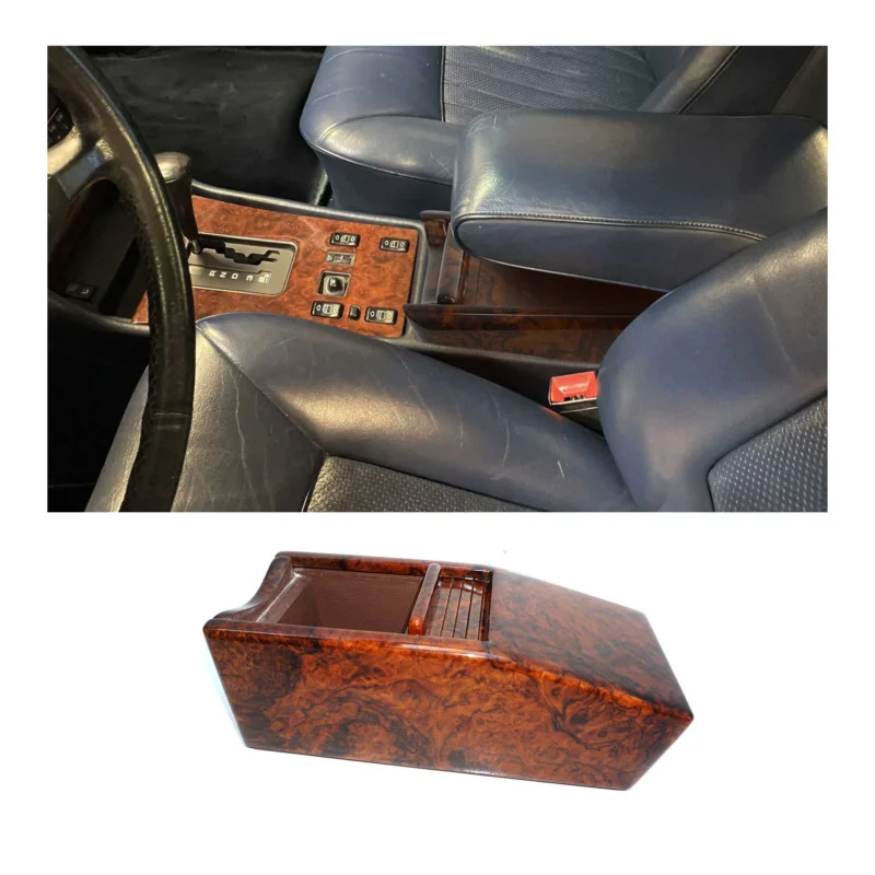 Ablagebox Tapebox Holzablage für Mercedes S Klasse W126 C126 86-1991 Wurzelholz