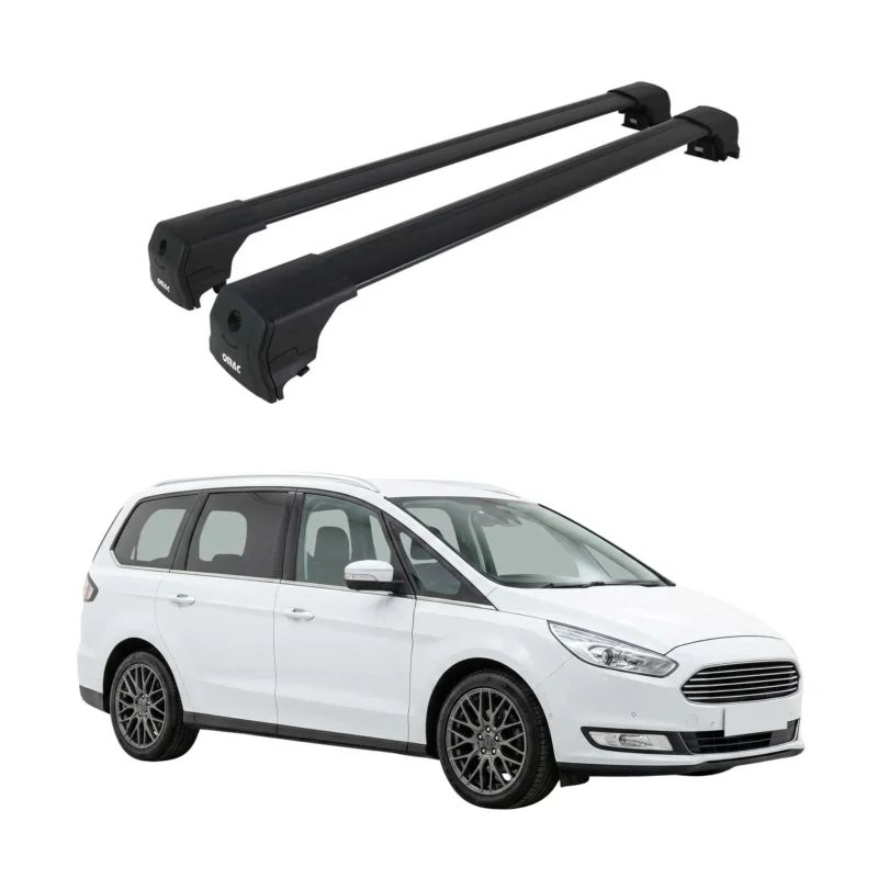 Dachträger Grundtäger für Ford Galaxy III 2015-2019 Pre-FL Aluminium Schwarz 2x