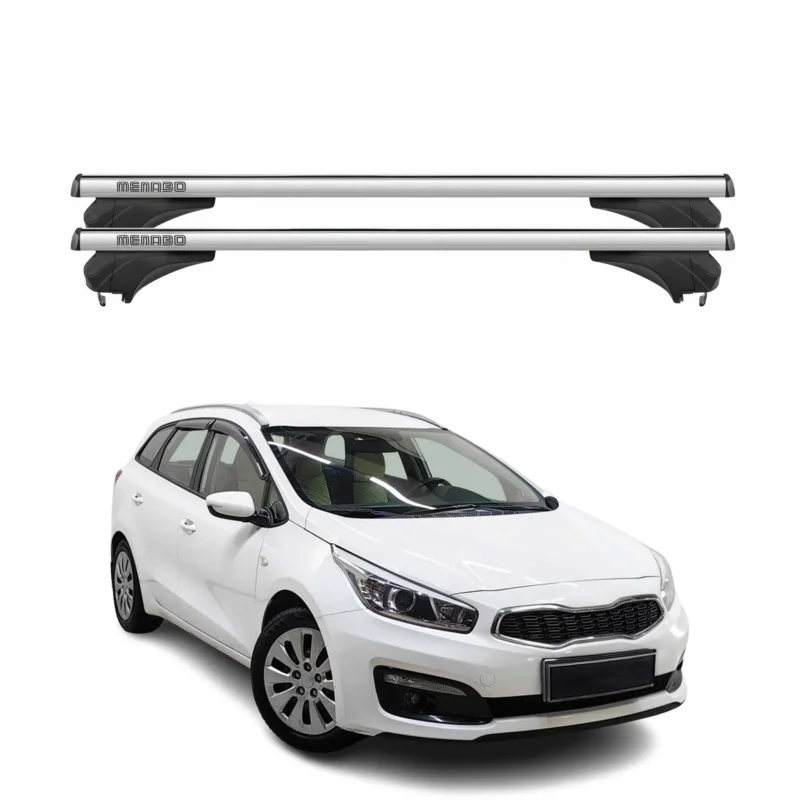 Menabo Dachträger für KIA Cee'D Sportswagon 2012-2018 Aluminium Silber 2 tlg