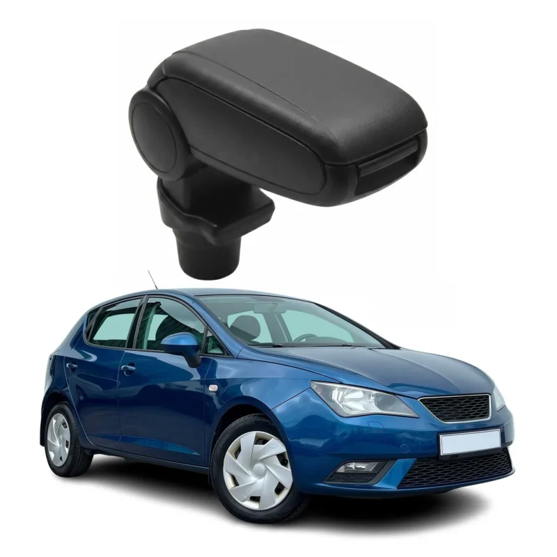 Mittelarmlehne Armlehne Mittelkonsole für Seat Ibiza 2008-2017 PU-Leder Schwarz