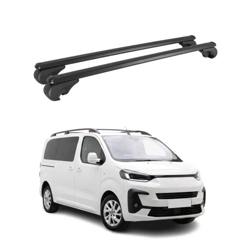 Dachträger Grundträger für Fiat Scudo 2022-2026 TÜV Aluminium Schwarz 2tlg