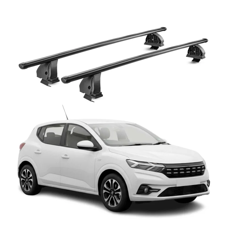 Stahl Dachträger für Dacia Sandero III 2021-2026 TÜV Abschließbar 2tlg Schwarz