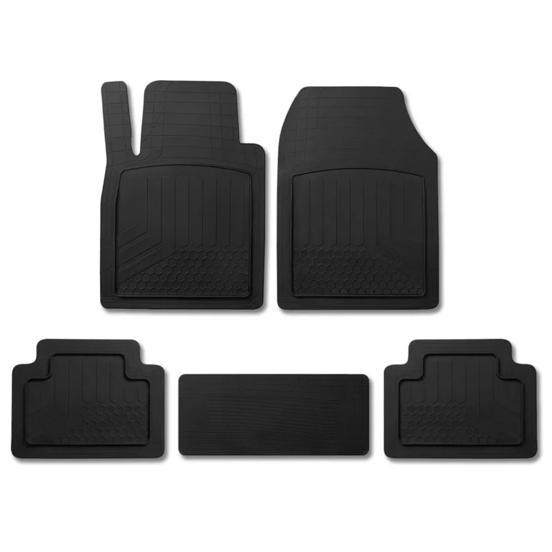 Fußmatten Gummimatten 3D Matte für Renault Zoe Gummi Universal Schwarz 5tlg