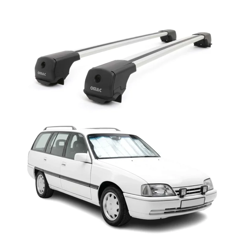 Dachträger Grundträger für Opel Omega B Kombi 1994-1999 Pre-FL Aluminium Grau 2x
