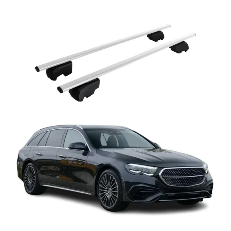 Dachträger für Mercedes E Klasse S213 T-Modell 2016-2023 75kg Stahl Silber 2x