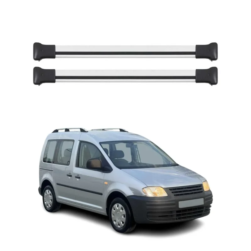 Dachträger Grundtäger für VW Caddy 2004-2020 75kg Aluminium Silber 2 tlg