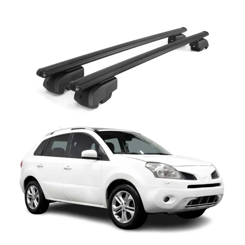 Dachträger Grundträger für Renault Koleos I 2011-2015 Facelift Alu Schwarz 2tlg