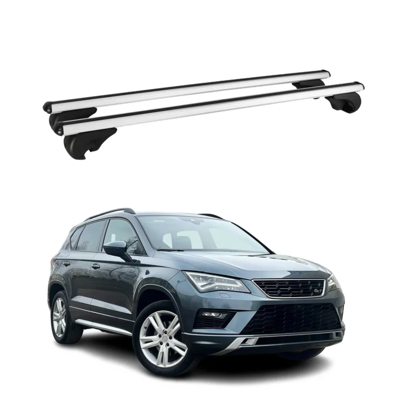 Dachträger Grundtäger für Seat Ateca 2016-2026 75kg Aluminium Silber 2 tlg