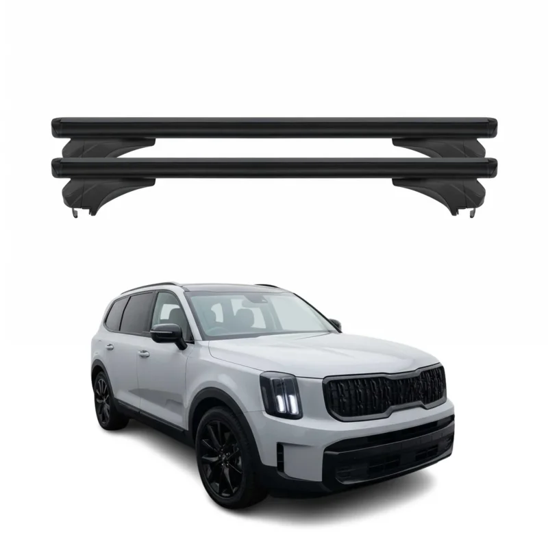 Menabo Dachträger Grundtäger für KIA Telluride 2020-2026 Aluminium Schwarz 2 tlg
