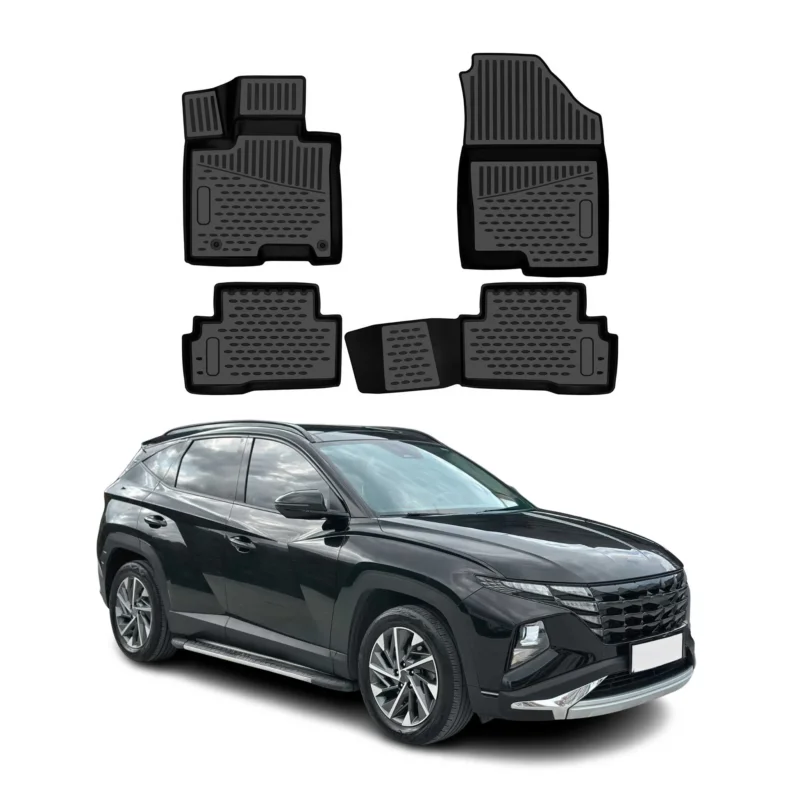 OMAC Gummimatten Fußmatten für Hyundai Tucson IV 2023-2026 Facelift TPE Schwarz