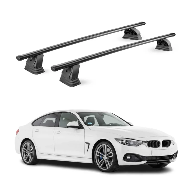 Stahl Dachträger für Bmw 4er Gran Coupè F36 2014-2020 TÜV 75 kg 2tlg Schwarz