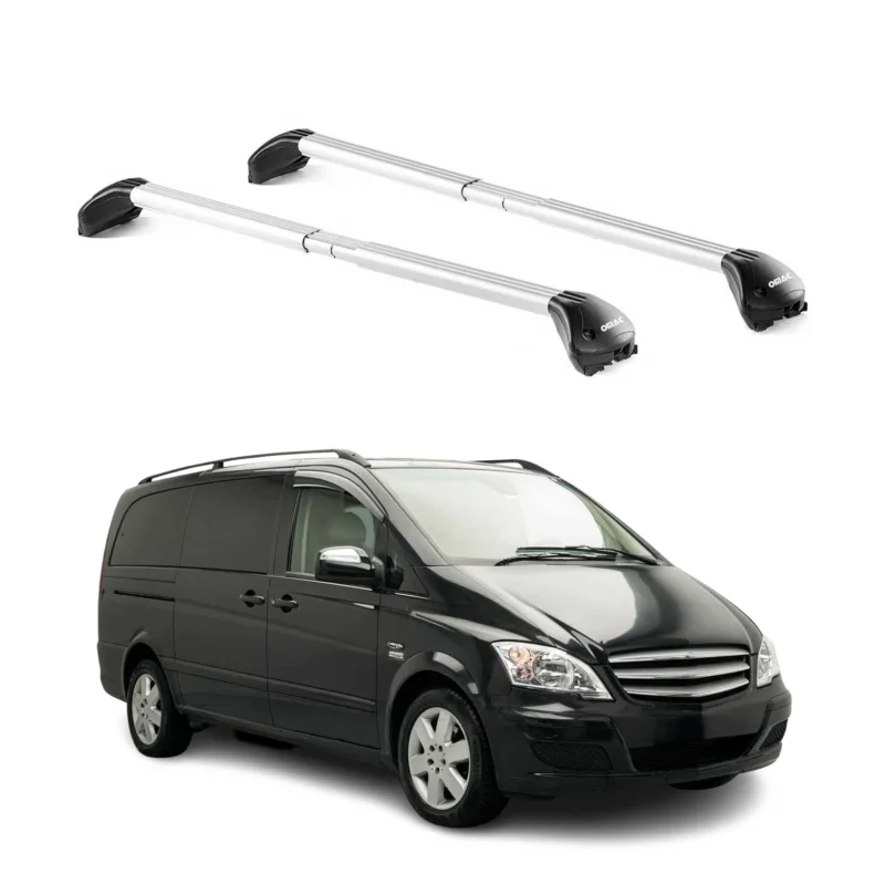 Dachträger für Mercedes Viano Vito W638 W639 W447 2003-2026 100kg Alu ABE Silber