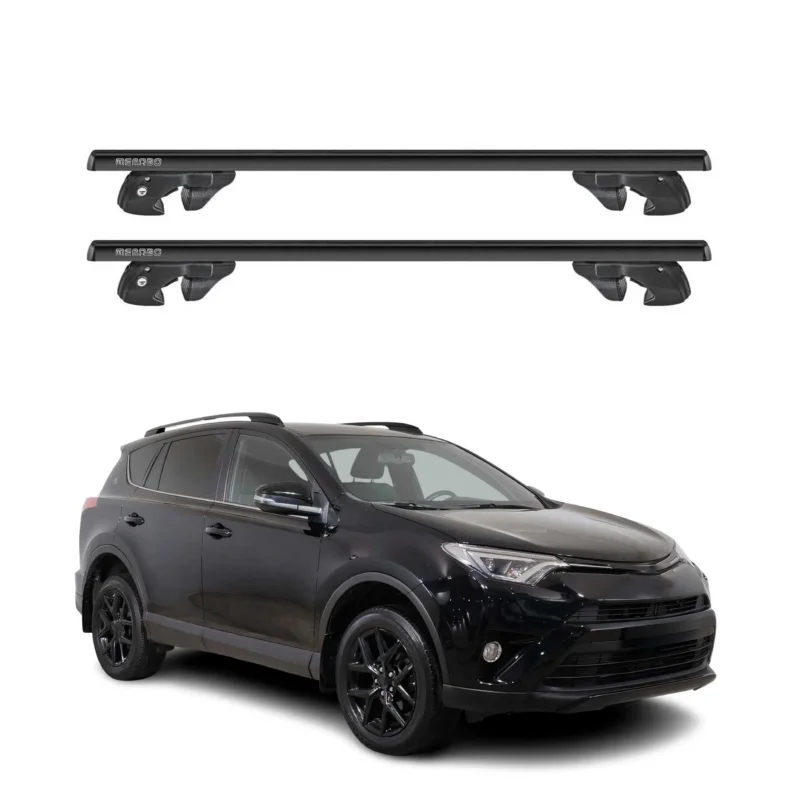 Dachträger Grundtäger für Toyota RAV4 V 2019-2025 Alu 90kg TÜV Schwarz 2tlg