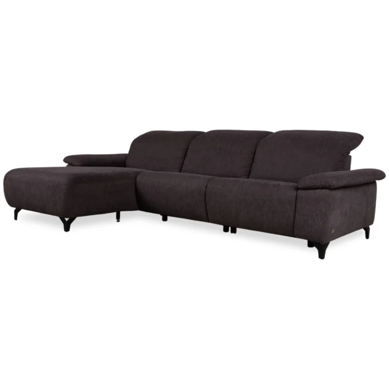 Musterring MR 370 Stoff Ecksofa Grau Braun Taupe Sofa Couch manuelle Funktion