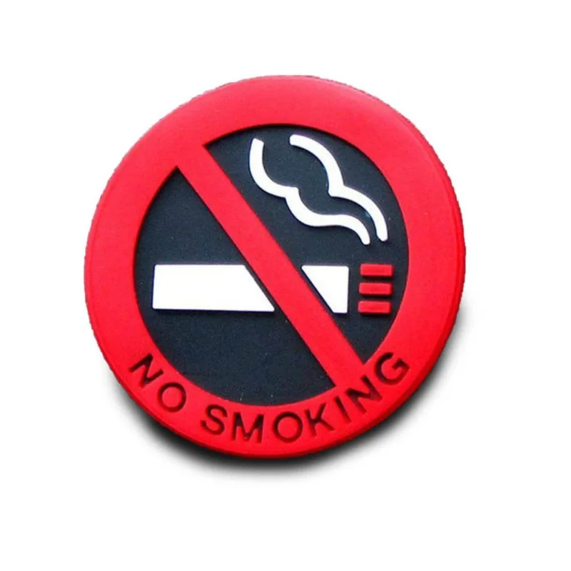 VCTparts No Smoking / Niet Roken in Auto Statische Sticker 5cm Rood Verboden Sigaret Bord NORGOS 1