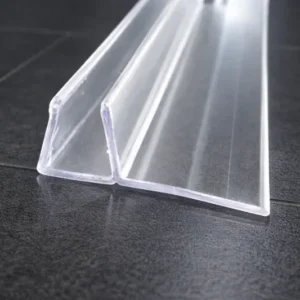 Polycarbonat-Überlappungsdichtung mit 90° Vinyl-Lippe für Schiebetüren, Art.Nr. 0890/1090